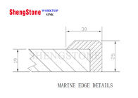 Marinerand Epoxidharz Worktop 19/25 Millimeter-Countertop-Rand-Ordnungs-Größe besonders angefertigt